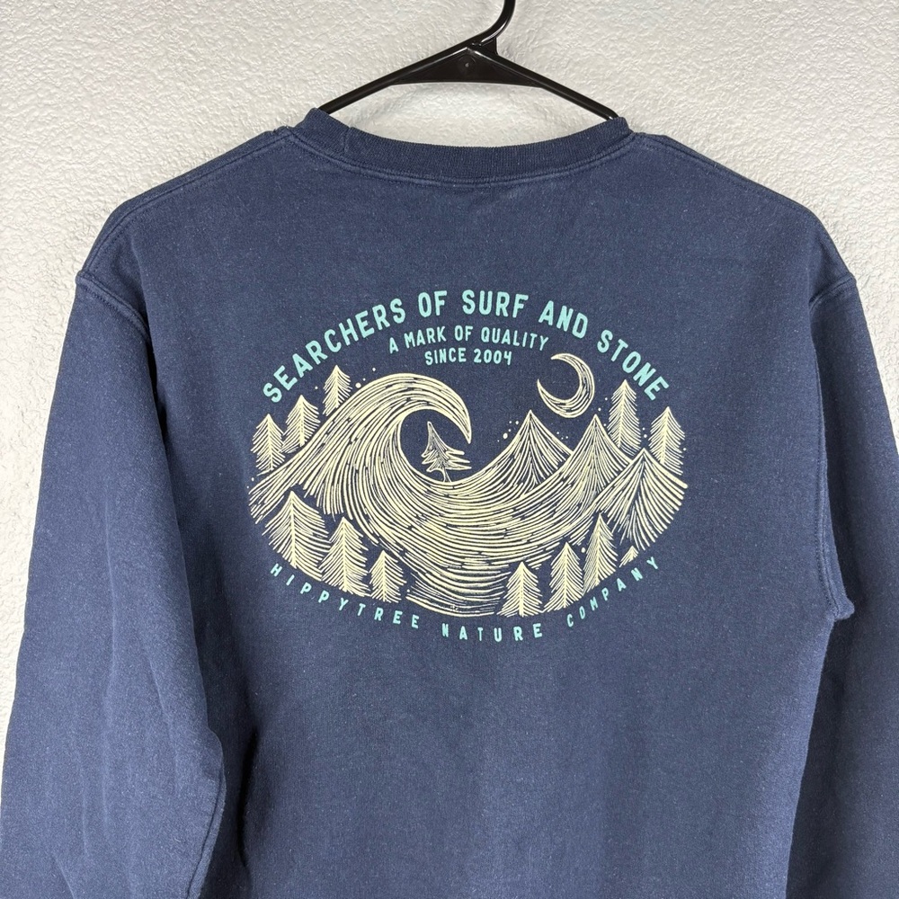 HippyTree Navy Crewneck Sweatshirt - Picture 6 of 8